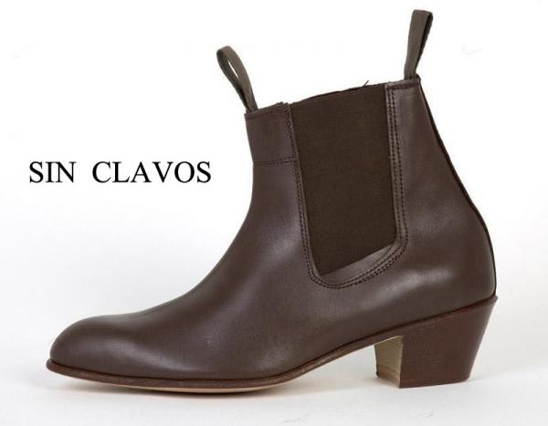 Bota Tacón Cubano Piel Marrón 35/46