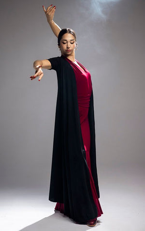 Cardigan long à manches courtes