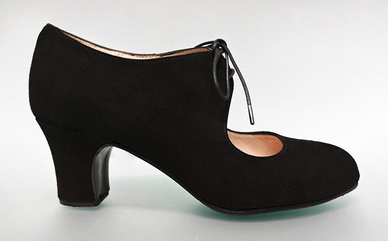 Zapato de baile flamenco semiprofesional ante negro