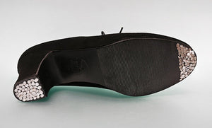 Zapato de baile flamenco semiprofesional ante negro
