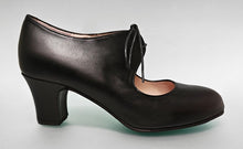 Zapato de baile flamenco semiprofesional piel negro