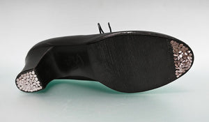 Zapato de baile flamenco semiprofesional piel negro