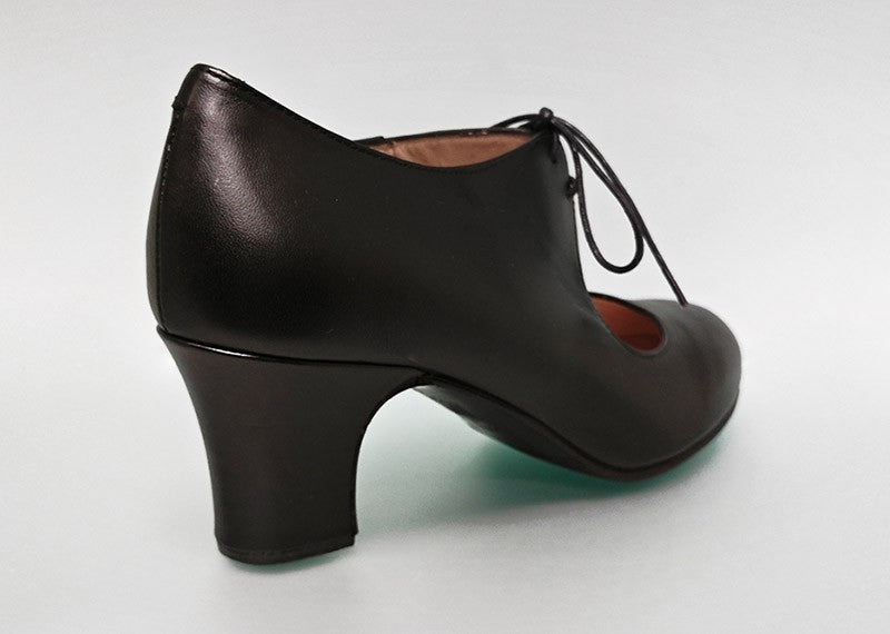 Zapato de baile flamenco semiprofesional piel negro