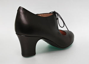Zapato de baile flamenco semiprofesional piel negro