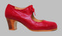 Zapato de baile flamenco profesional fantasía roja