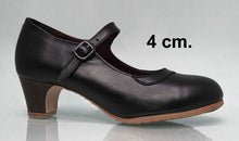 Zapato de baile flamenco profesional piel negro