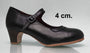 Zapato de baile flamenco profesional piel negro