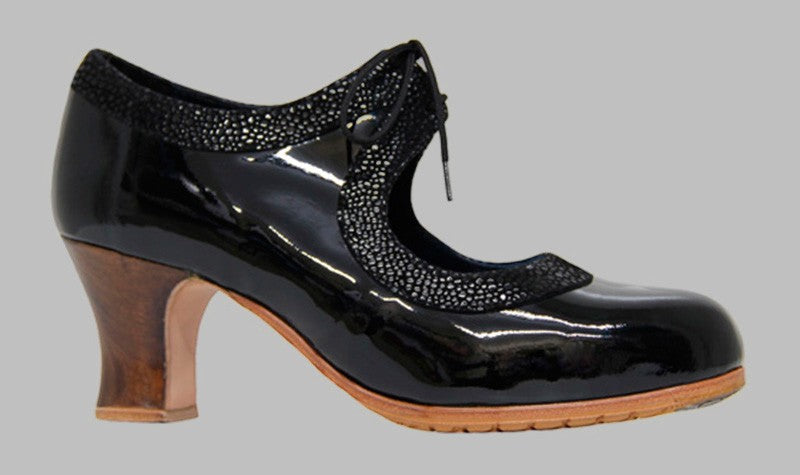 フラメンコシューズ　36 Roberto Garrudo Professional flamenco dance shoe in black patent leather – Zapatos
