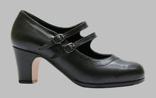 Zapato de baile flamenco profesional piel negro