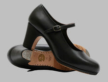 Zapato de baile flamenco profesional piel negro