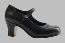 Zapato de baile flamenco profesional piel negro