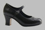 Professional flamenco dance shoe, black leather