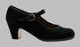 Professional flamenco dance shoe in black suede leather