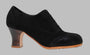 Chaussure de danse flamenco professionnelle en daim noir et fantaisie