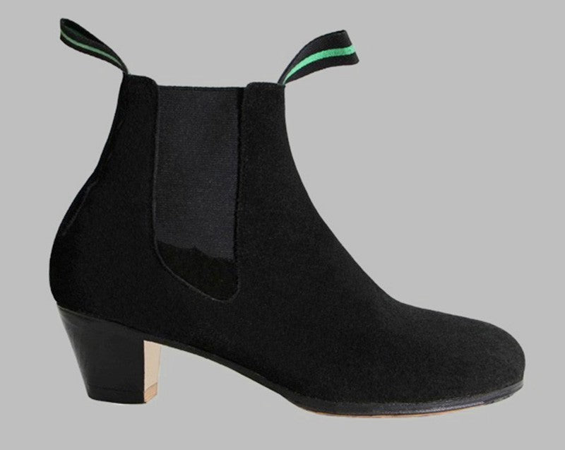 Botte de flamenco professionnelle en daim noir