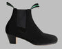Bottes de flamenco professionnelles en daim noir