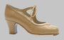 Professional flamenco dance shoe in beige leather