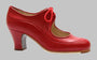 Zapato de baile flamenco profesional piel rojo