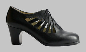 Professional English Flamenco Dance Shoe Black Leather