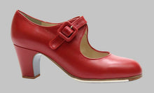 Zapato de Baile Flamenco Profesional Piel Rojo