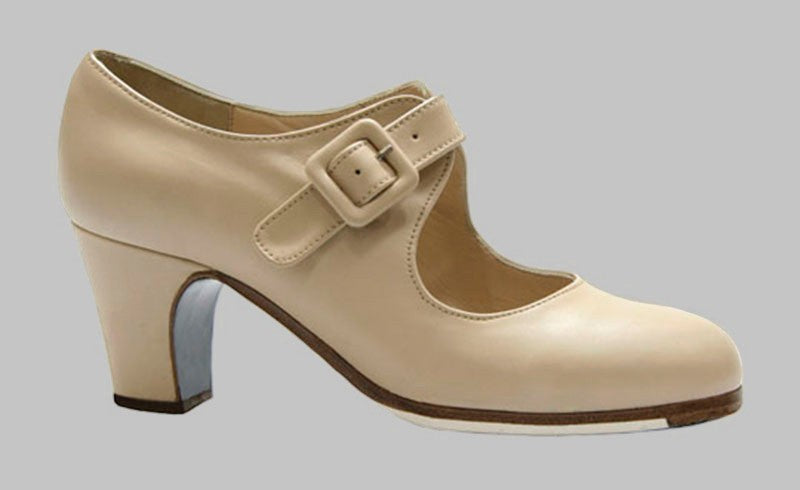 Professional flamenco dance shoe in bone leather – Zapatos de