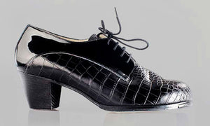 Professional Flamenco Shoe Combined Coco and Black Patent Leather