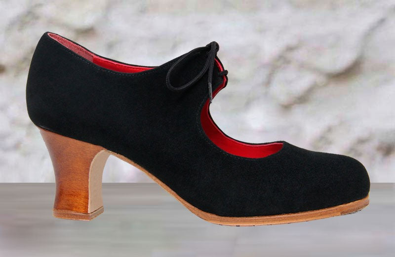Professional Black Suede Flamenco Dance Shoe