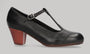 Zapato de baile flamenco profesional con hebilla piel negro