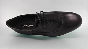 Chaussure de danse flamenco professionnelle noire à talon bas