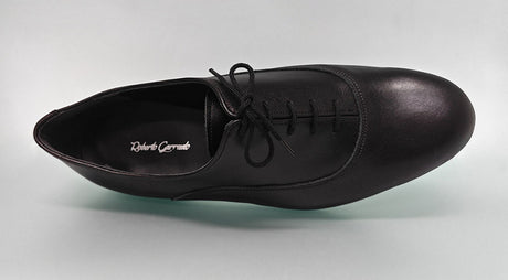 Chaussure de danse flamenco professionnelle noire à talon bas