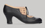 Zapato de baile flamenco profesional combinado negro y beige