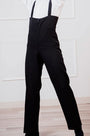 Men's black flamenco trousers with elastic suspenders