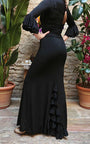 Black flamenco skirt from Andújar with sash