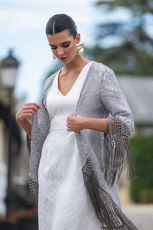 Grey Lace Crujia Jacket