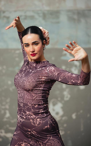 Berre Flamenco Top Printed Elastic Knit