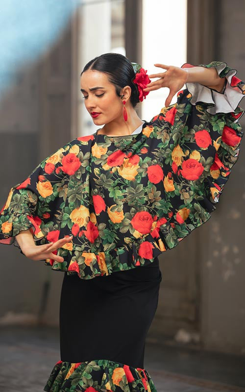 Haut en crêpe imprimé Batuco