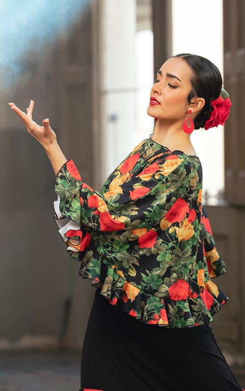 Haut en crêpe imprimé Batuco