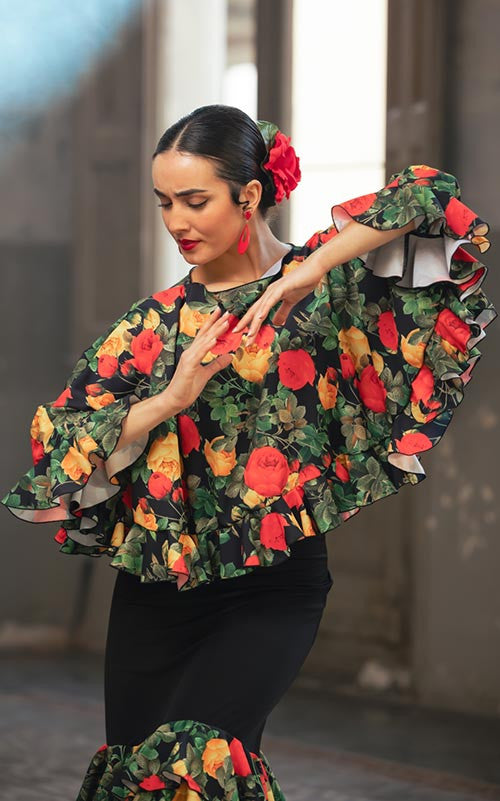 Haut en crêpe imprimé Batuco