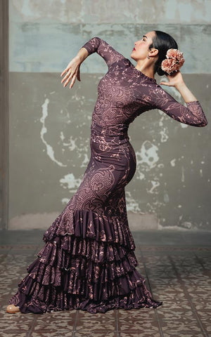 Jupe de flamenco imprimée en différentes couleurs