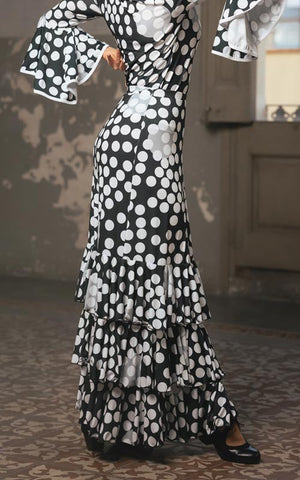 Jupe flamenco imprimée Vortex en différentes couleurs