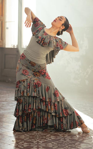 Jupe flamenco imprimée Lusso en différentes couleurs