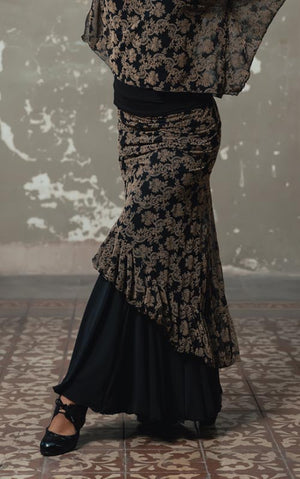 Jupe asymétrique en tulle élastique Flamenco Vita - Superskirt