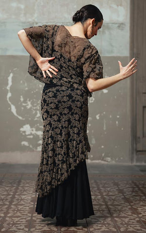 Jupe asymétrique en tulle élastique Flamenco Vita - Superskirt