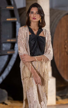 Amorous Jacket Embroidered with Matching Shawl Flowers