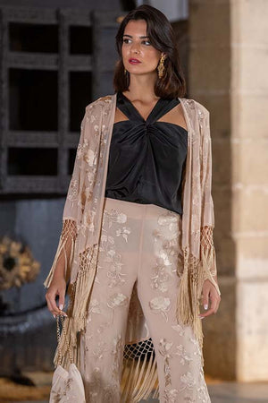 Amorous Jacket Embroidered with Matching Shawl Flowers