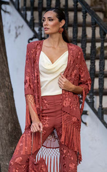 Amorous Jacket Embroidered with Matching Shawl Flowers
