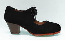 Chaussure de danse flamenco professionnelle "Double Largeur Spéciale" avec lacets.