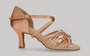 Champagne satin ballroom dance shoe
