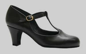 Closed Ballroom Dance Shoe in Black Leather