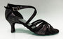 chaussure de danse de salon combinant noir et fantaisie